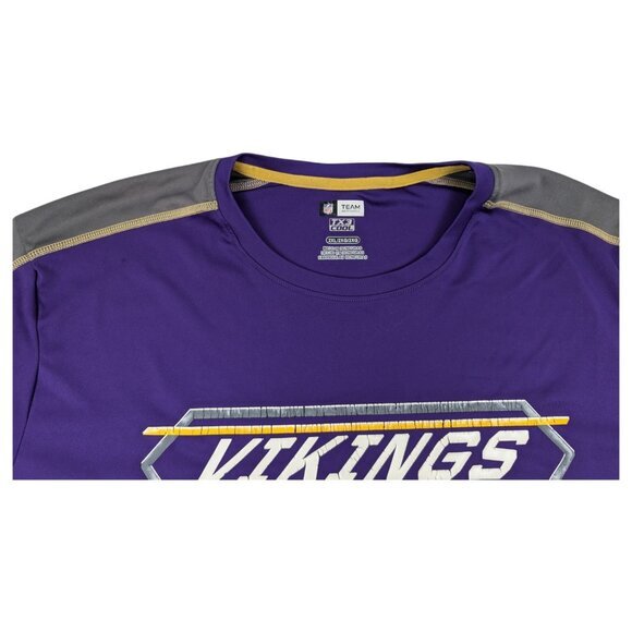 Mens Y2K NFL Team Apparel TX3‎ Cool Minnesota Vikings Short Sleeve Shirt 2XL - Picture 3 of 8